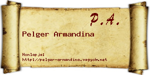 Pelger Armandina névjegykártya
